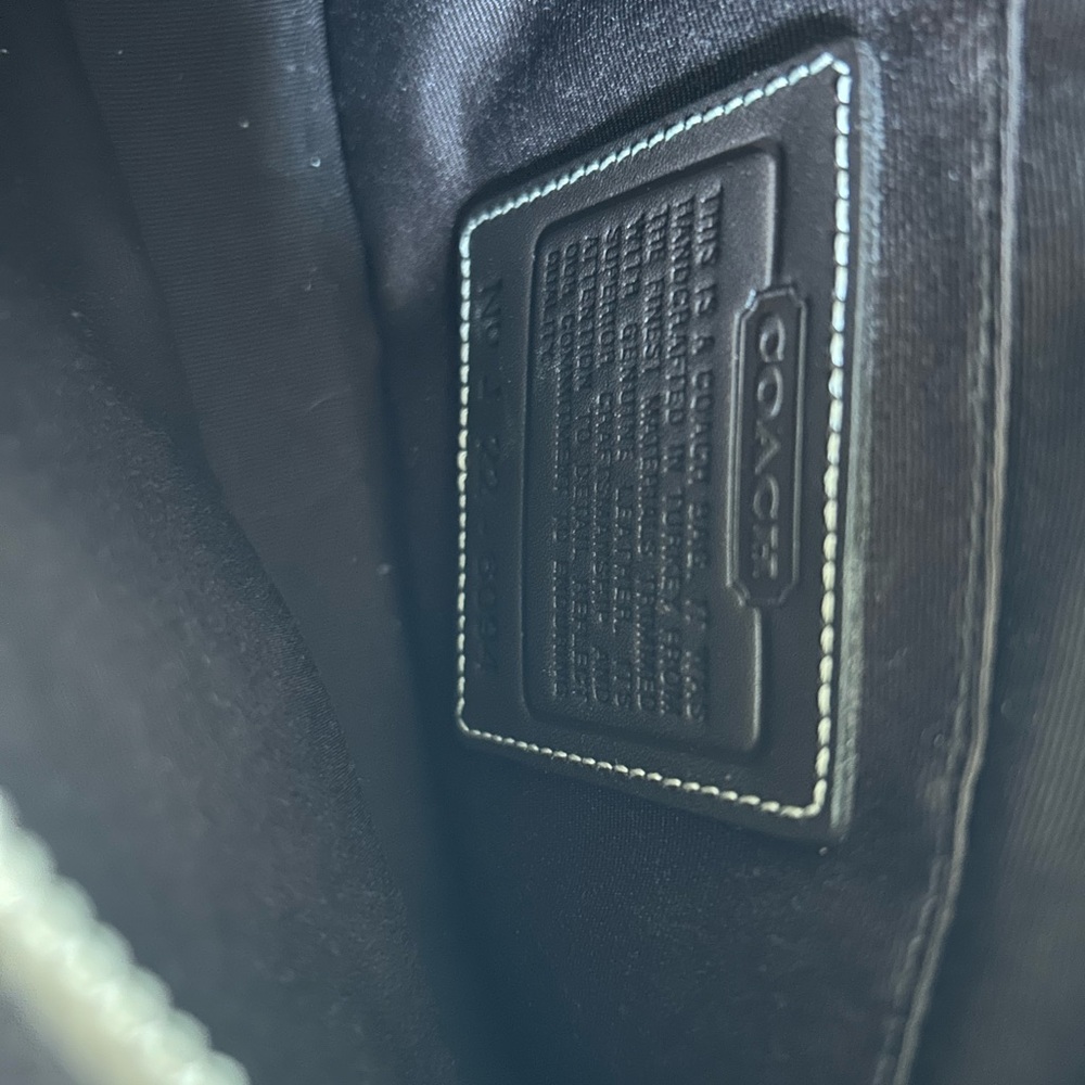Coach Y2K Hampton Mini Baguette Tan and Brown Signature Shoulder Bag - Picture 3 of 5